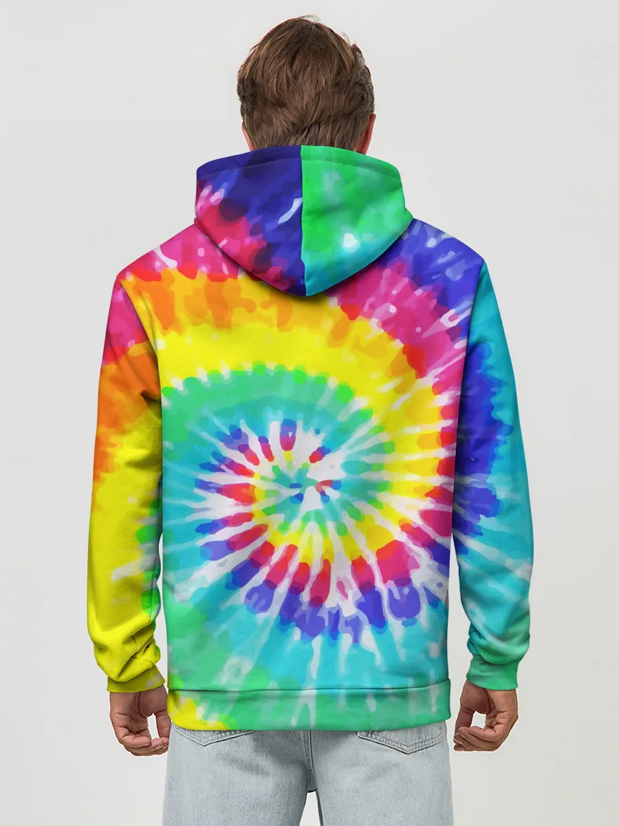 Худи мужской база хлопок / TIE-DYE СТЕНА