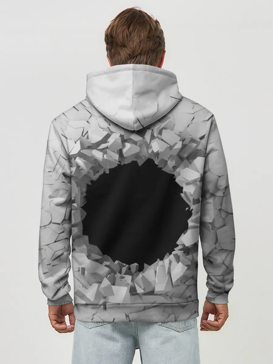 Худи мужской база хлопок / Сквозная дыра