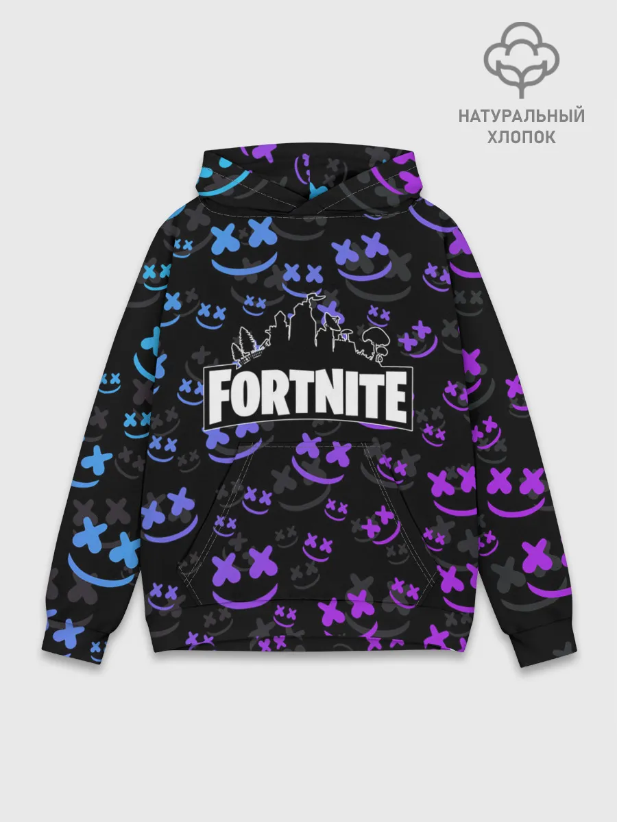 Худи мужской база хлопок / FORTNITE | MARSHMELLO