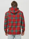 Худи мужской база хлопок / Клетка красная