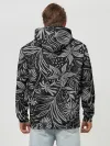 Худи мужской база хлопок / Флора | Черно Белая