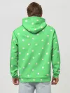 Худи мужской база хлопок / Горошек на зеленом