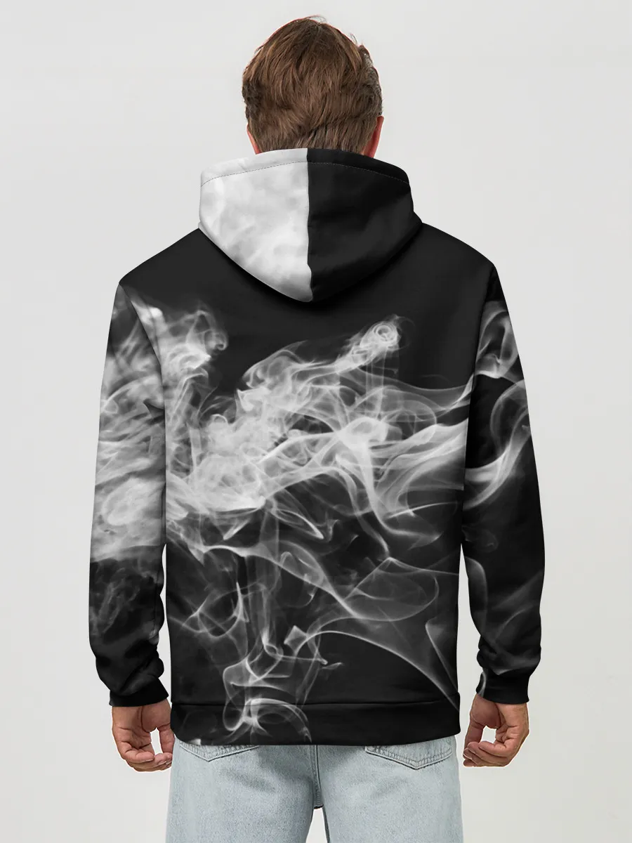 Худи мужской база хлопок / СЕРЫЙ ДЫМ