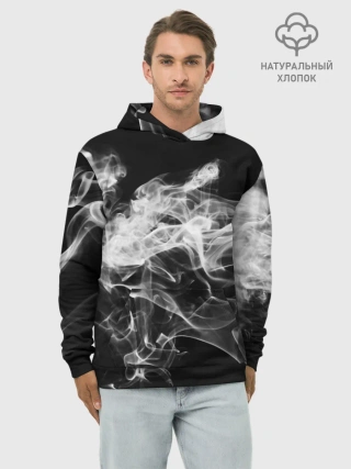 Худи мужской база хлопок / СЕРЫЙ ДЫМ