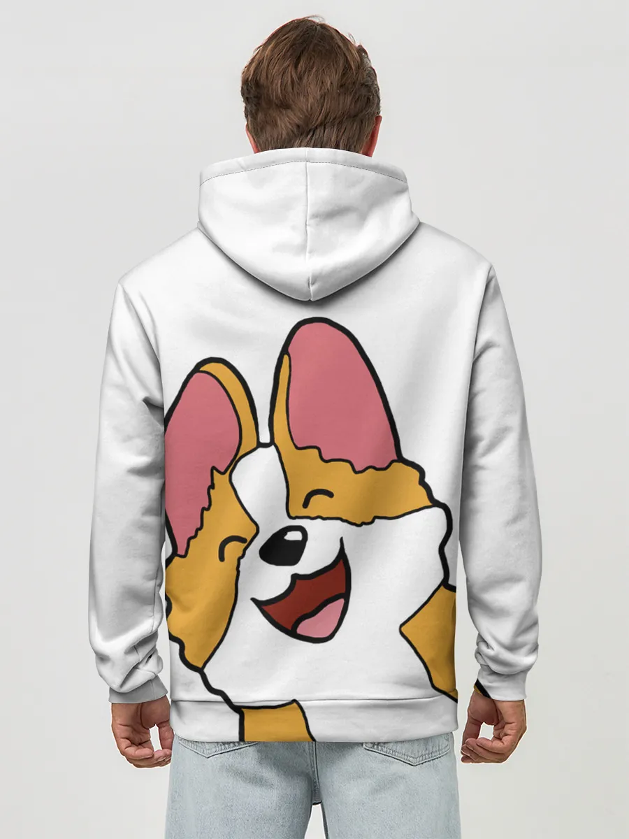 Худи мужской база хлопок / Счастливый песик