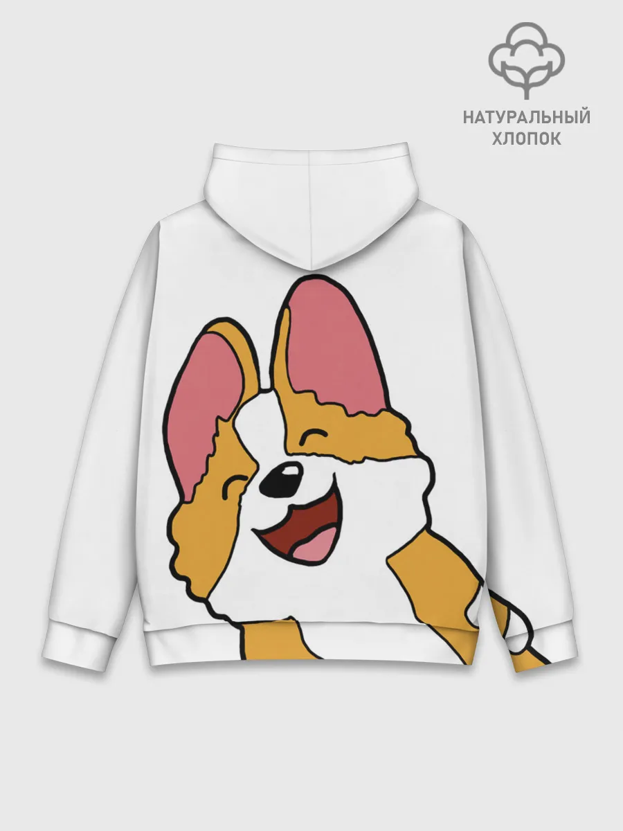 Худи мужской база хлопок / Счастливый песик