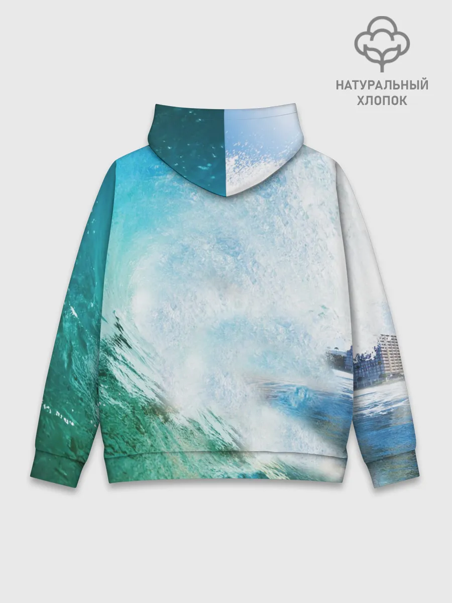 Худи мужской база хлопок / Волны | Океан
