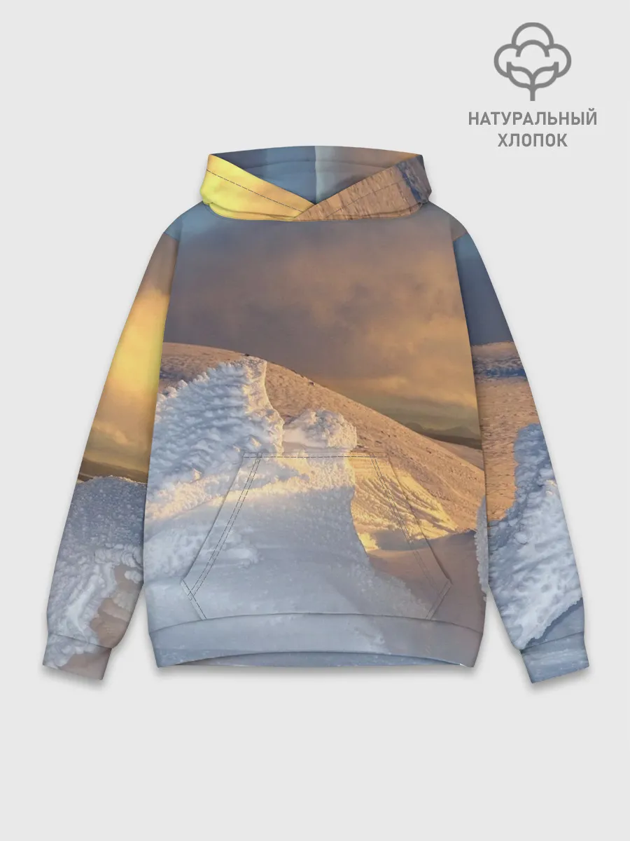 Худи мужской база хлопок / Снежная долина