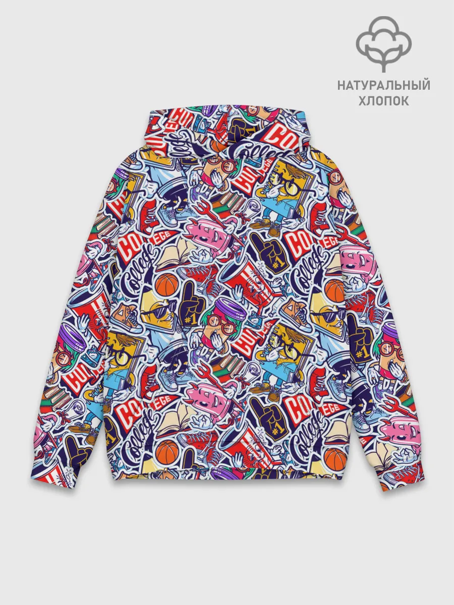 Худи мужской база хлопок / Стикерпак