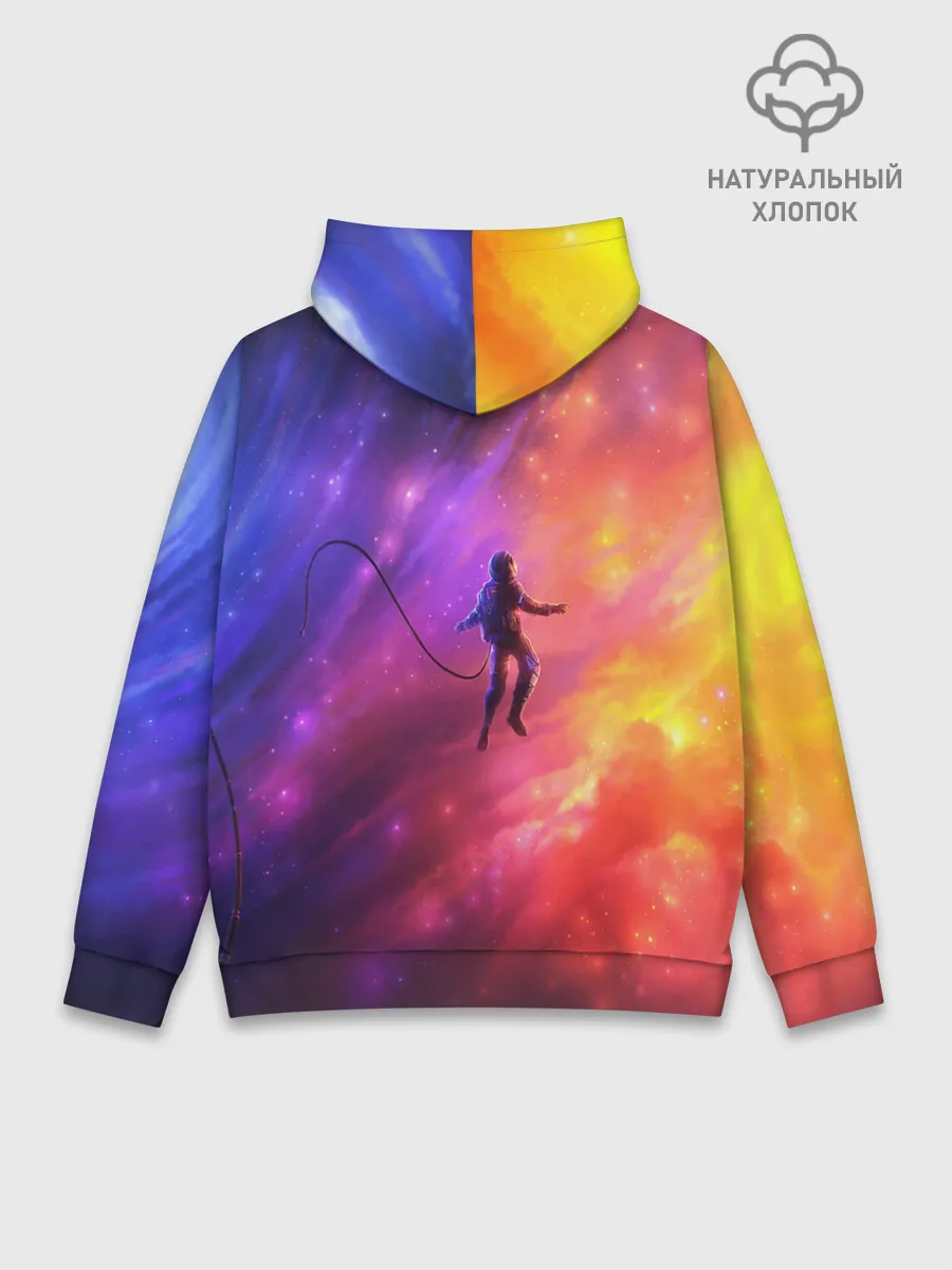 Худи мужской база хлопок / НЕОНОВЫЙ КОСМОС