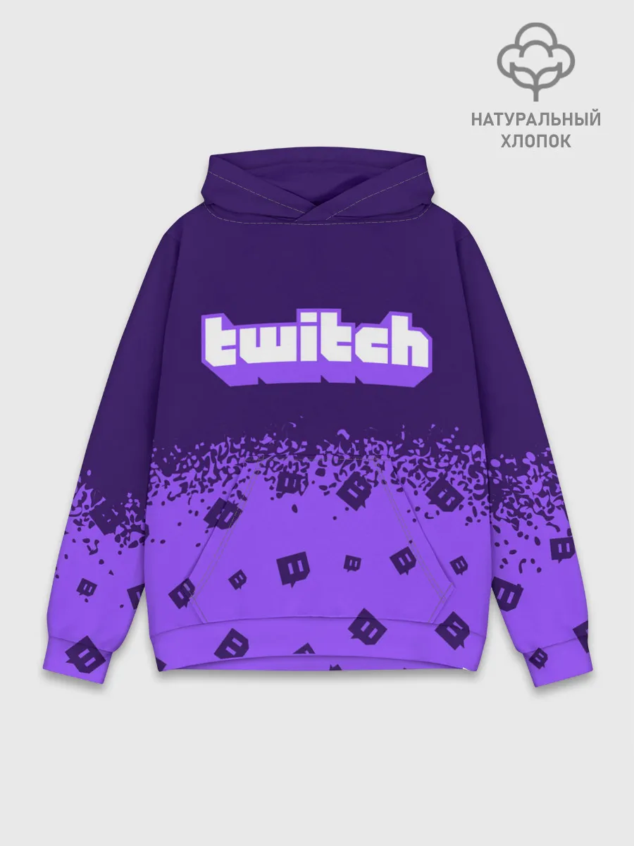 Худи мужской база хлопок / TWITCH / ТВИЧ