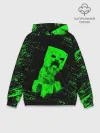 Худи мужской база хлопок / MINECRAFT CREEPER