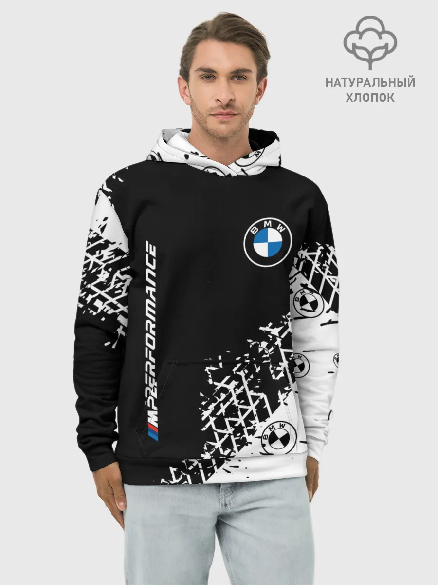 Худи мужской база хлопок / BMW / БМВ