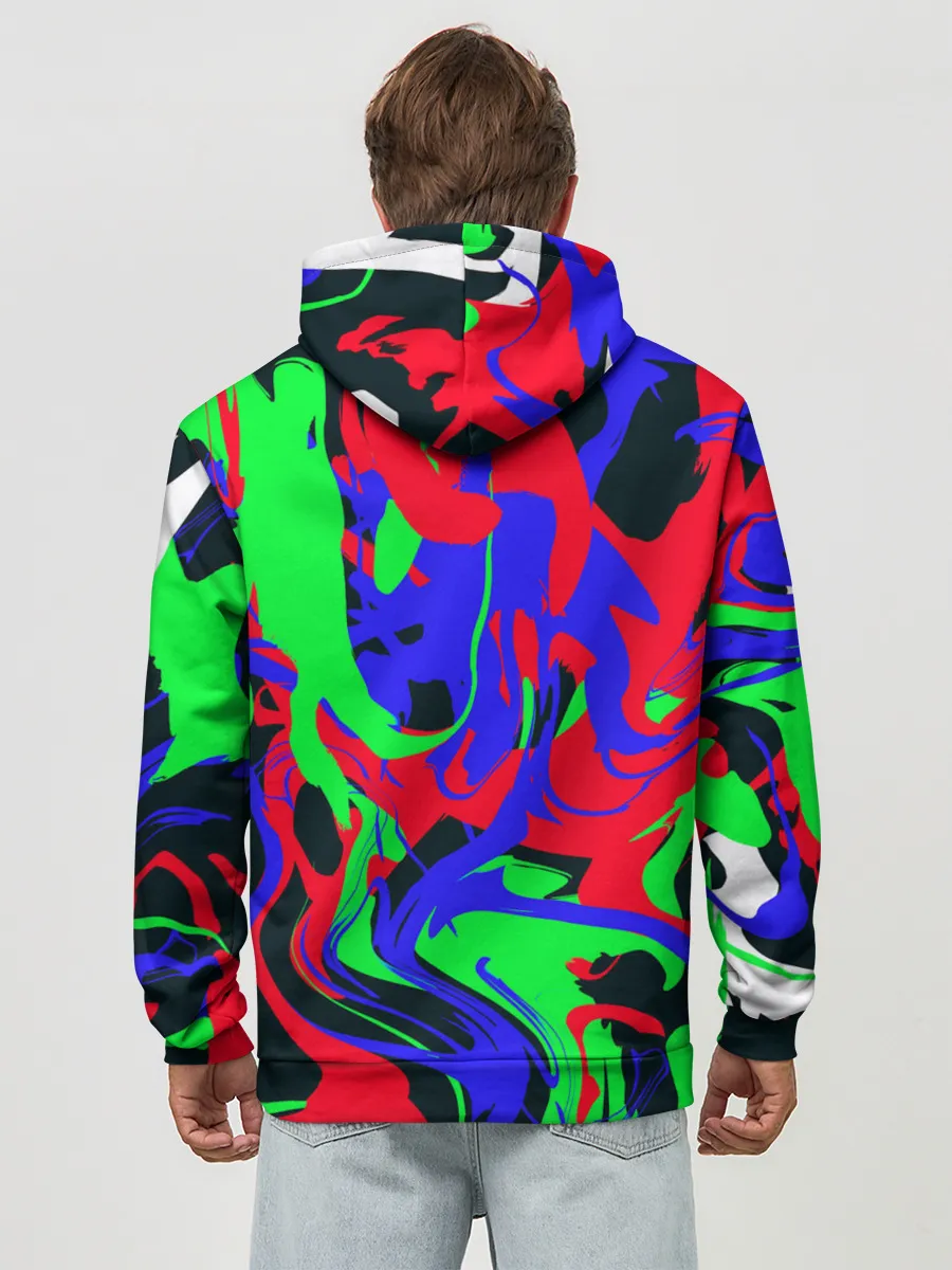 Худи мужской база хлопок / Абстрактные краски