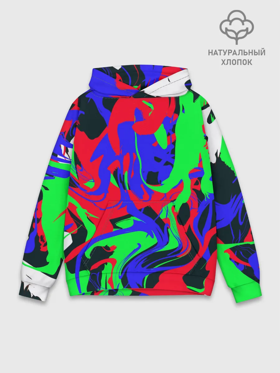 Худи мужской база хлопок / Абстрактные краски