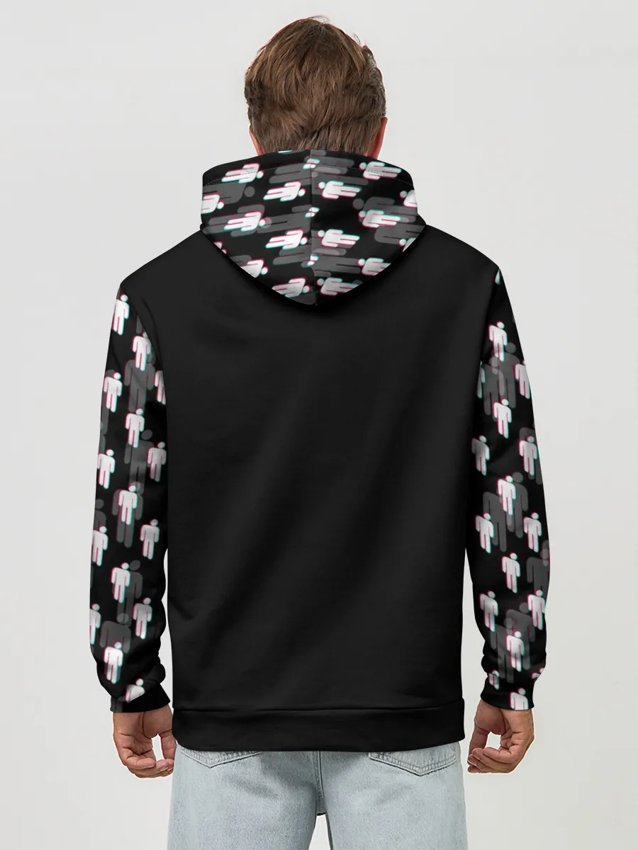 Худи мужской база хлопок / BILLIE EILISH GLITCH