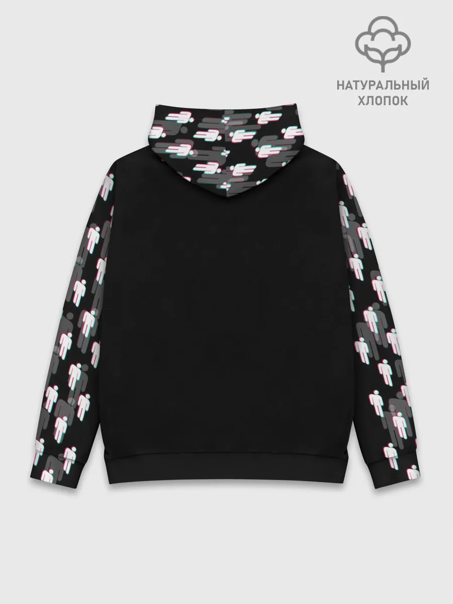 Худи мужской база хлопок / BILLIE EILISH GLITCH