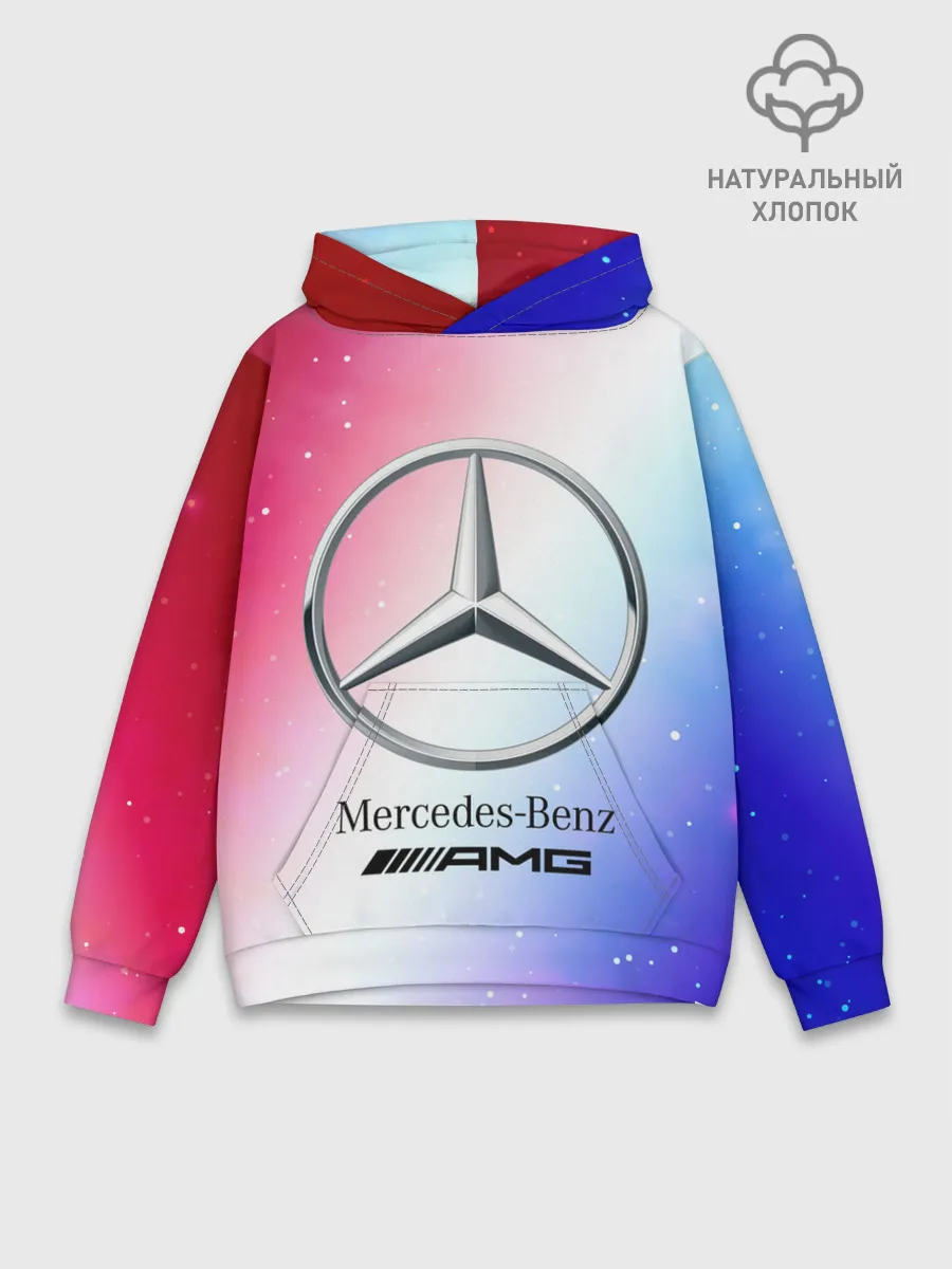 Худи мужской база хлопок / MERCEDES / МЕРСЕДЕС