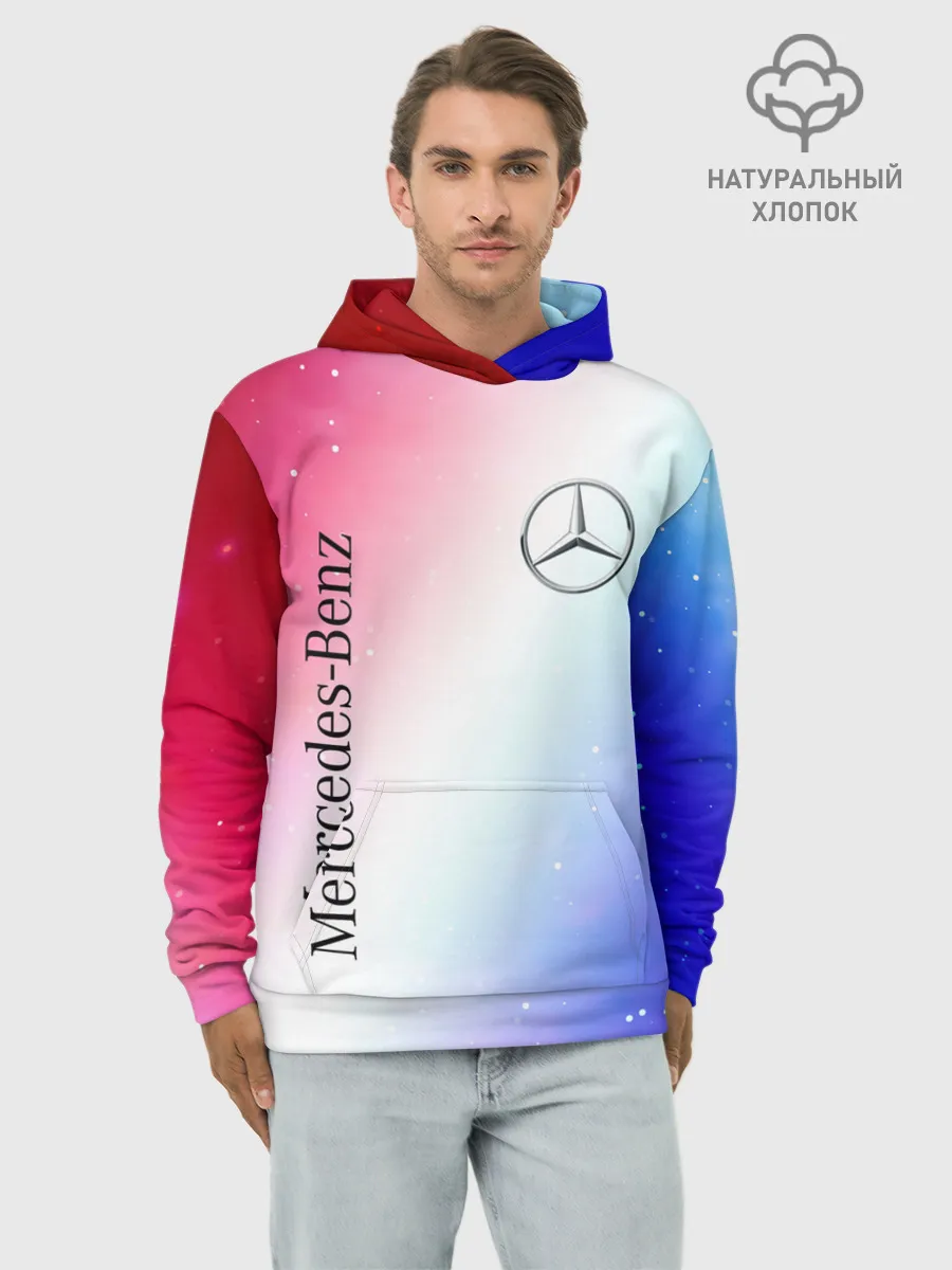 Худи мужской база хлопок / MERCEDES / МЕРСЕДЕС