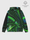 Худи мужской база хлопок / DIGITAL NEON GREEN