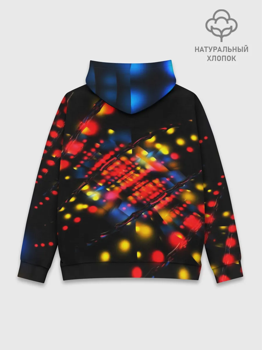 Худи мужской база хлопок / Fractal Digital 3D