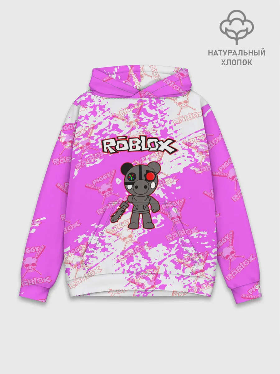 Худи мужской база хлопок / Свинка Пигги из Roblox