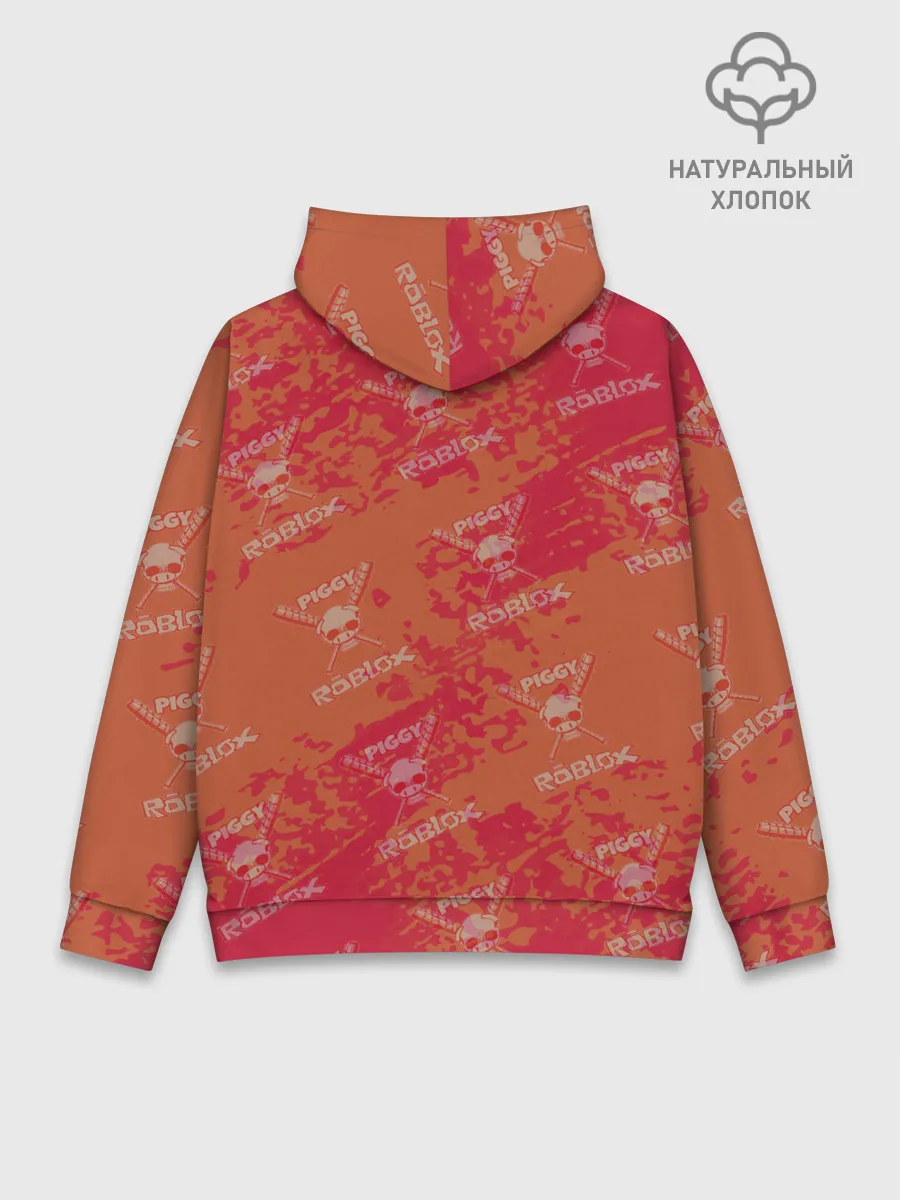Худи мужской база хлопок / Свинка Пигги из Roblox