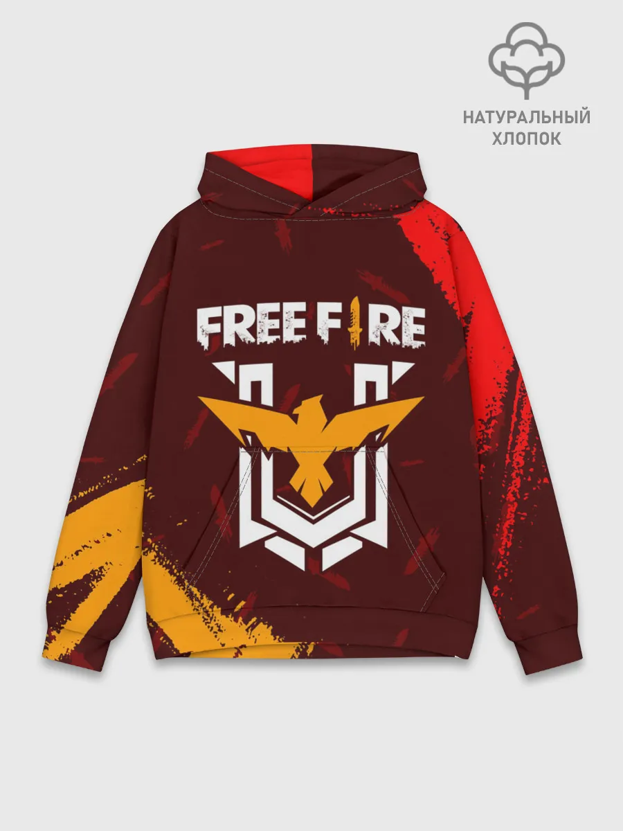 Худи мужской база хлопок / FREE FIRE / ФРИ ФАЕР