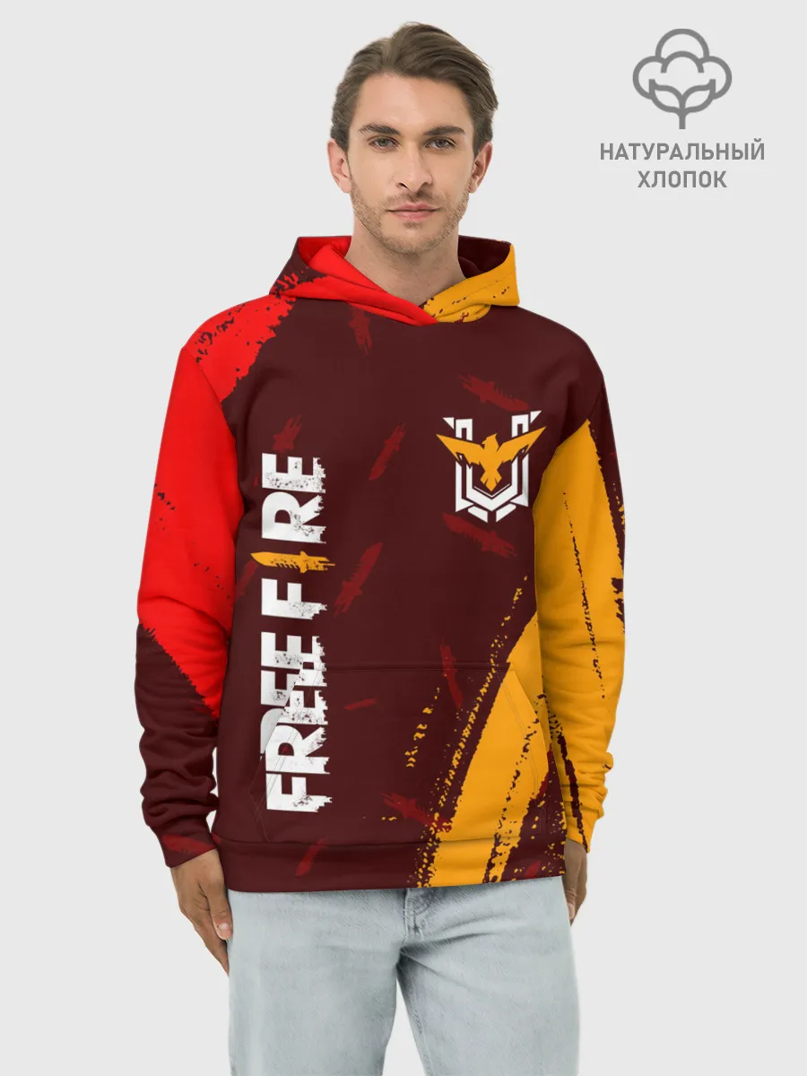 Худи мужской база хлопок / FREE FIRE / ФРИ ФАЕР