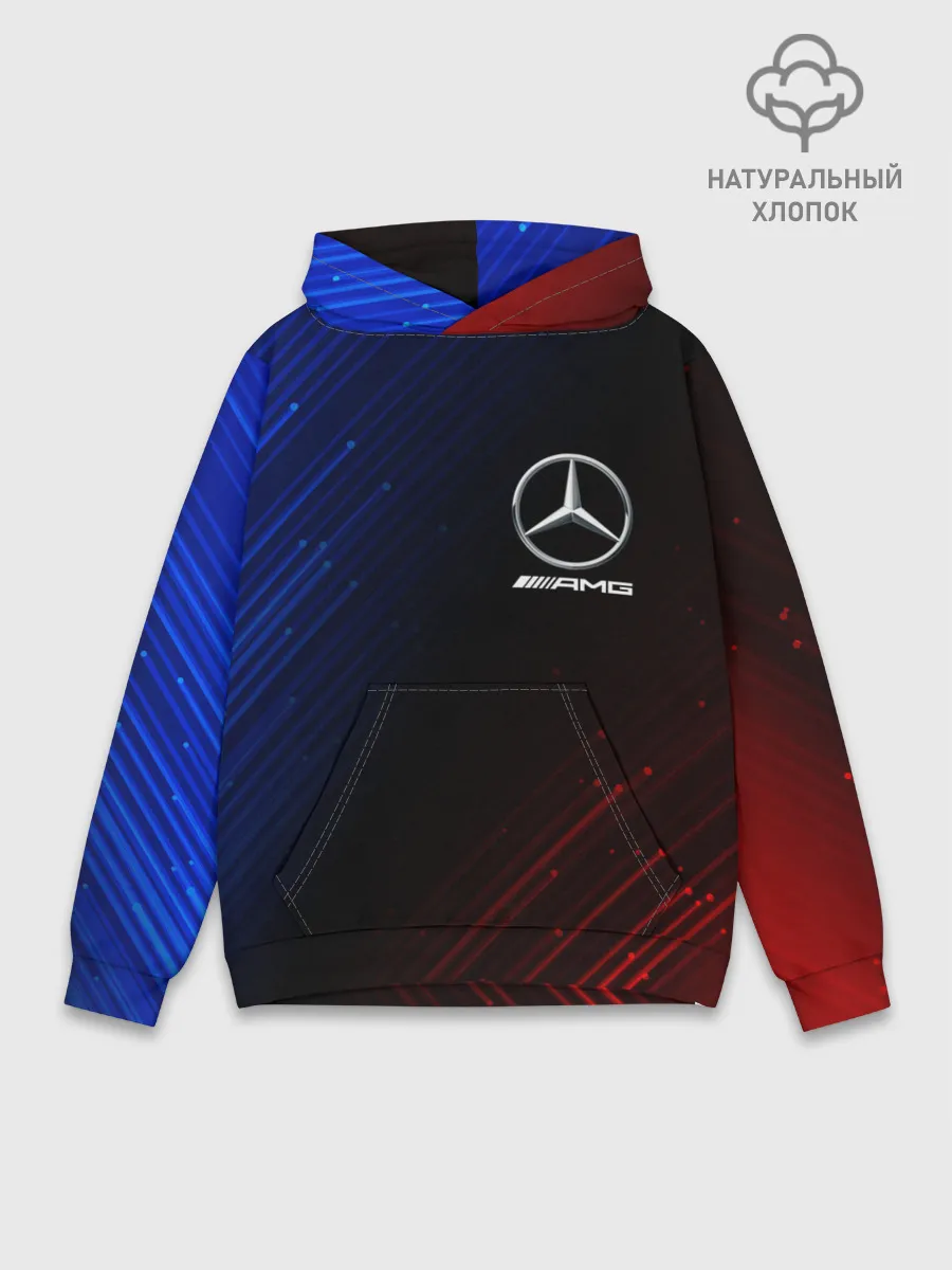 Худи мужской база хлопок / MERCEDES / МЕРСЕДЕС