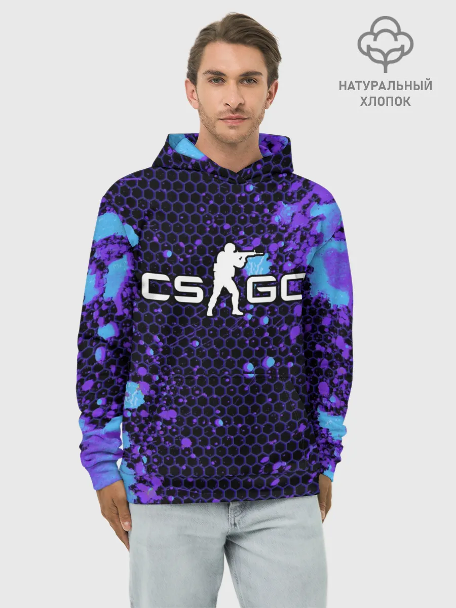 Худи мужской база хлопок / COUNTER STRIKE