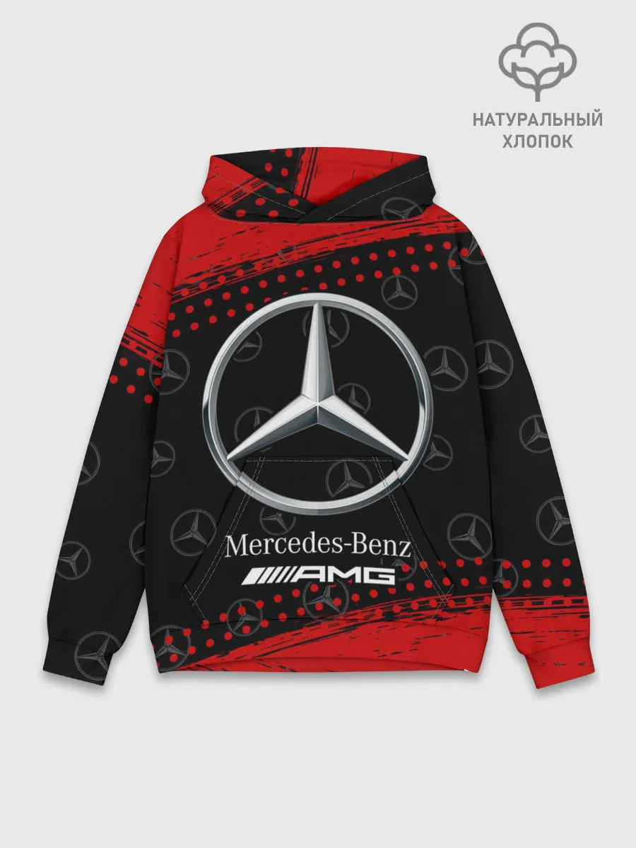 Худи мужской база хлопок / MERCEDES / МЕРСЕДЕС