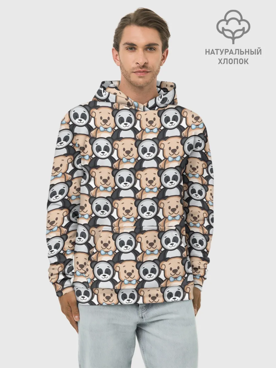 Худи мужской база хлопок / МИШКИ