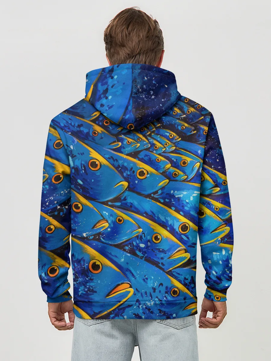 Худи мужской база хлопок / Рыбалка