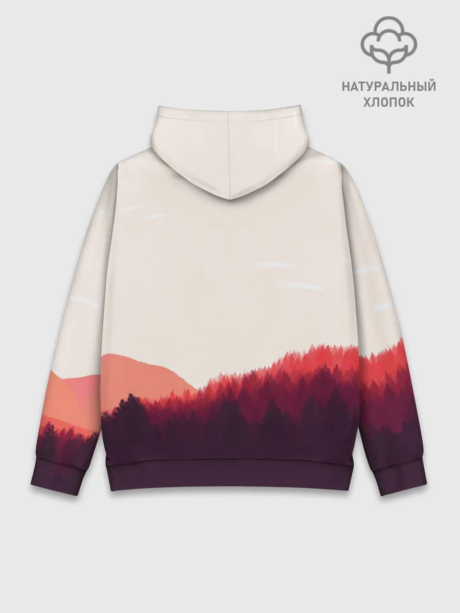 Худи мужской база хлопок / Пейзаж №1