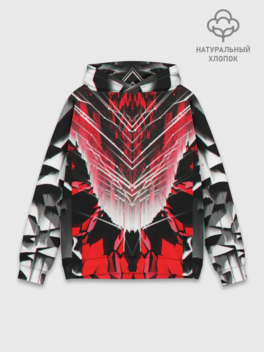 Худи мужской база хлопок / STRIPES GEOMETRY