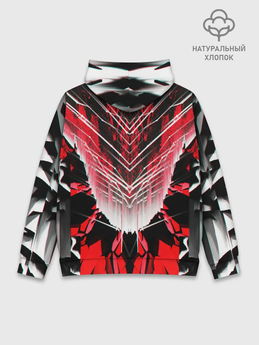 Худи мужской база хлопок / STRIPES GEOMETRY