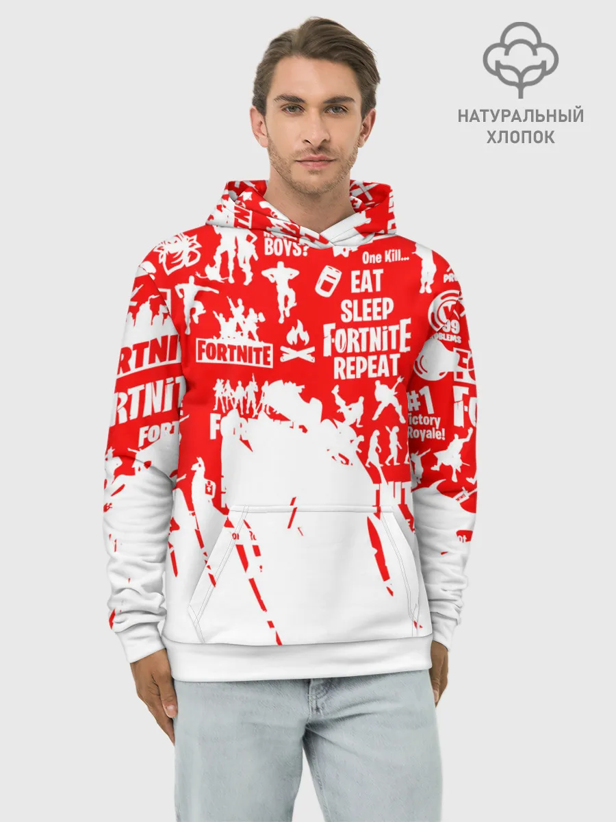 Худи мужской база хлопок / Fortnite