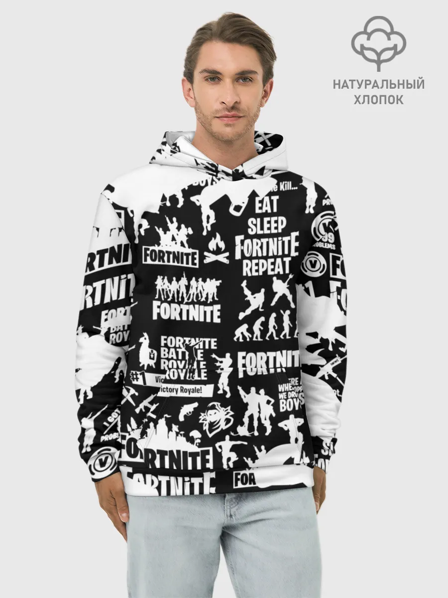 Худи мужской база хлопок / Fortnite