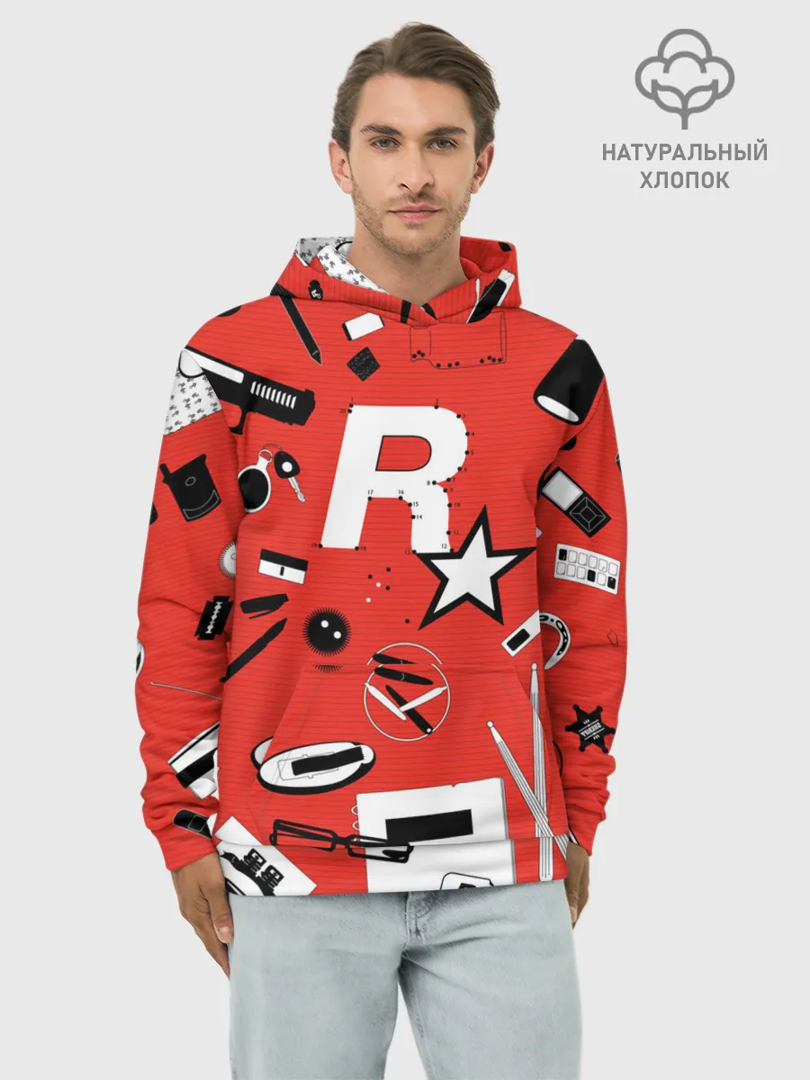 Худи мужской база хлопок / Rockstar