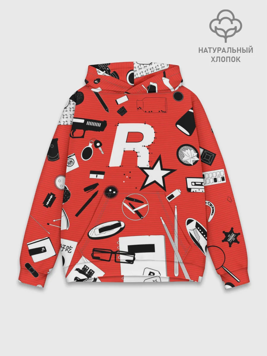 Худи мужской база хлопок / Rockstar