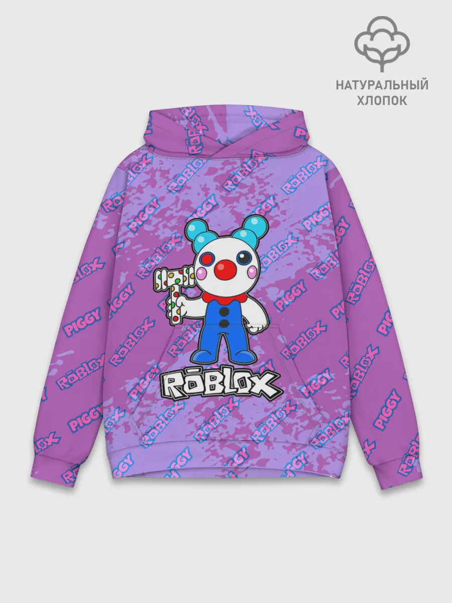 Худи мужской база хлопок / Свинка Пигги из Roblox