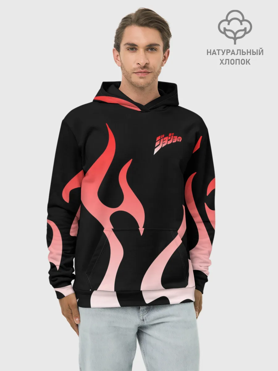 Худи мужской база хлопок / Приключения ДжоДжо