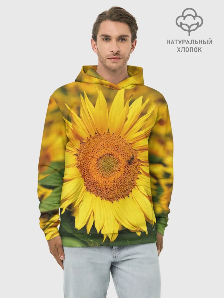 Худи мужской база хлопок / Подсолнух