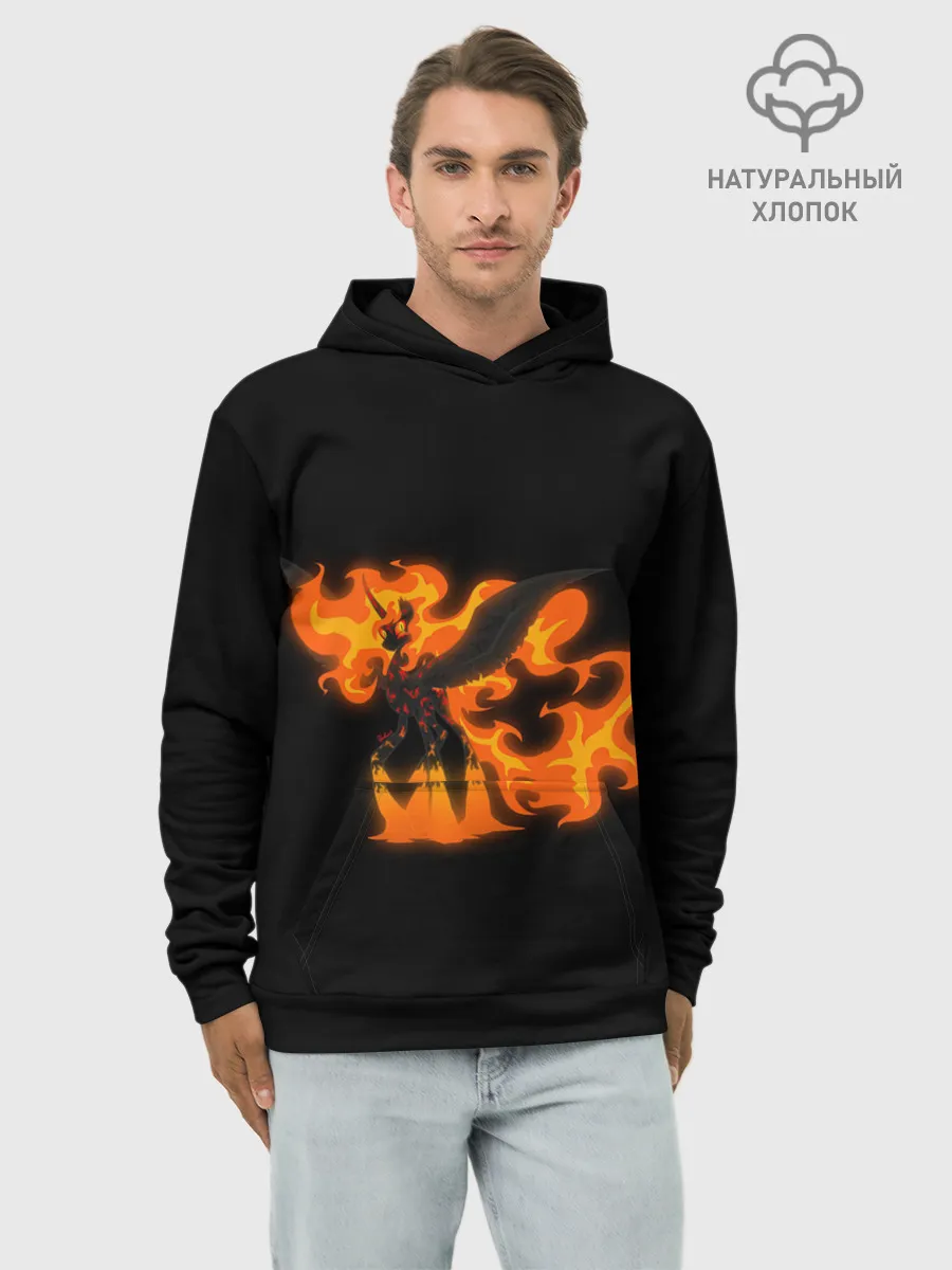 Худи мужской база хлопок / Лавовая принцесса Дейбрейкер