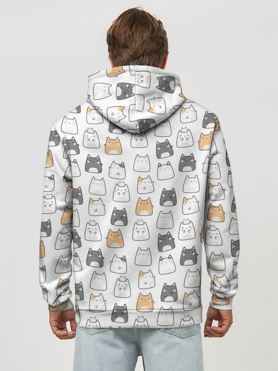 Худи мужской база хлопок / Толстые котики