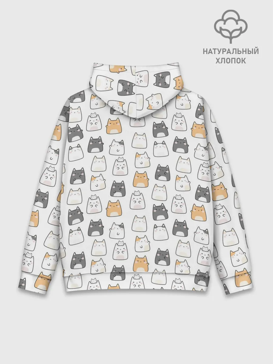 Худи мужской база хлопок / Толстые котики