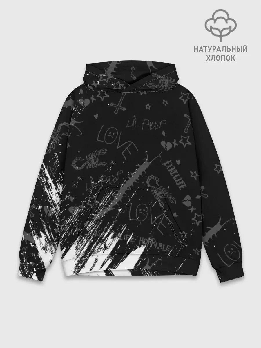 Худи мужской база хлопок / LIL PEEP / ЛИЛ ПИП