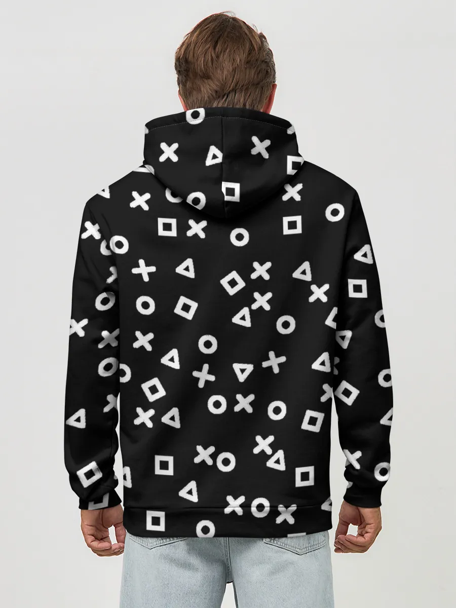 Худи мужской база хлопок / Геометрические фигуры