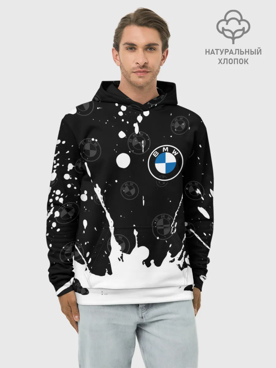 Худи мужской база хлопок / BMW / БМВ